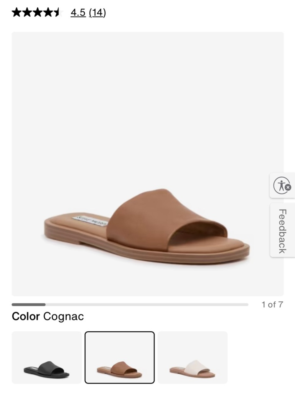 Steve Madden Cognac Slide Sandals